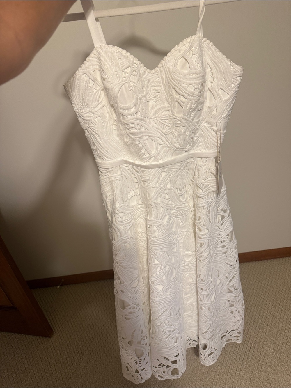 SORAYAN Ivory Lace Midi Dress Medium NWT Bridal Wedding Shower Dress